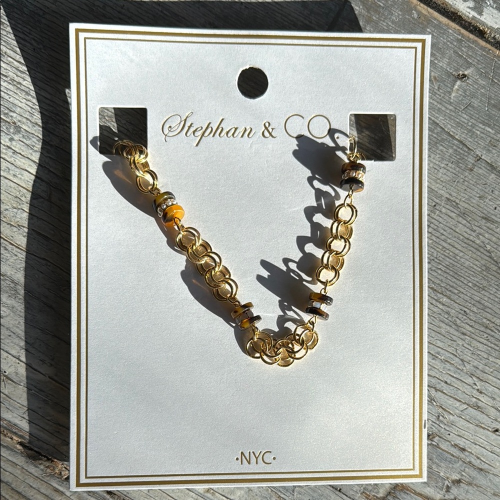 Gold Necklace with Accents from Nordstroms